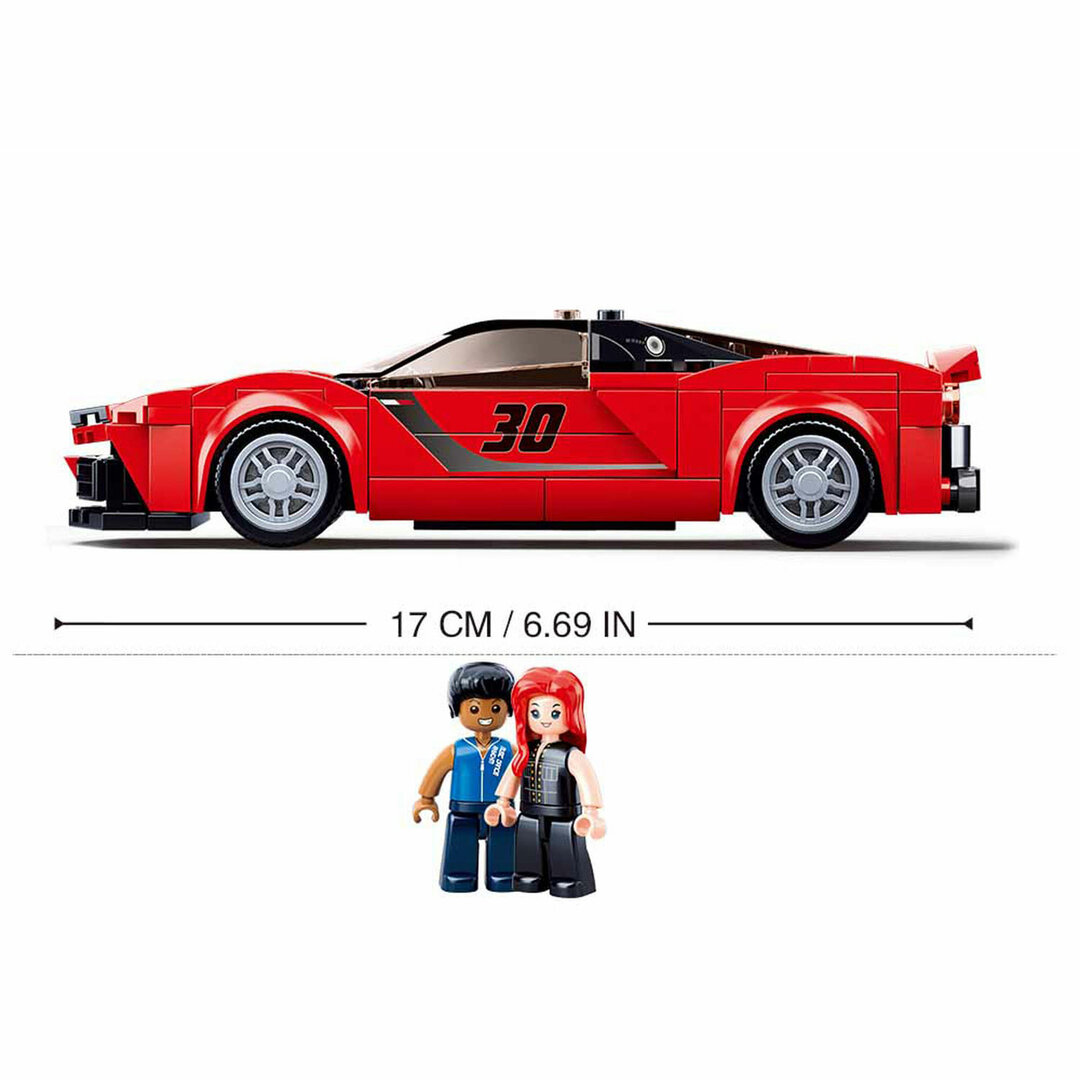 1959047337_Sluban_Italiaanse_Supercar_Rood_-_262dlg. Конструктор Sluban Италианска суперкола Червена