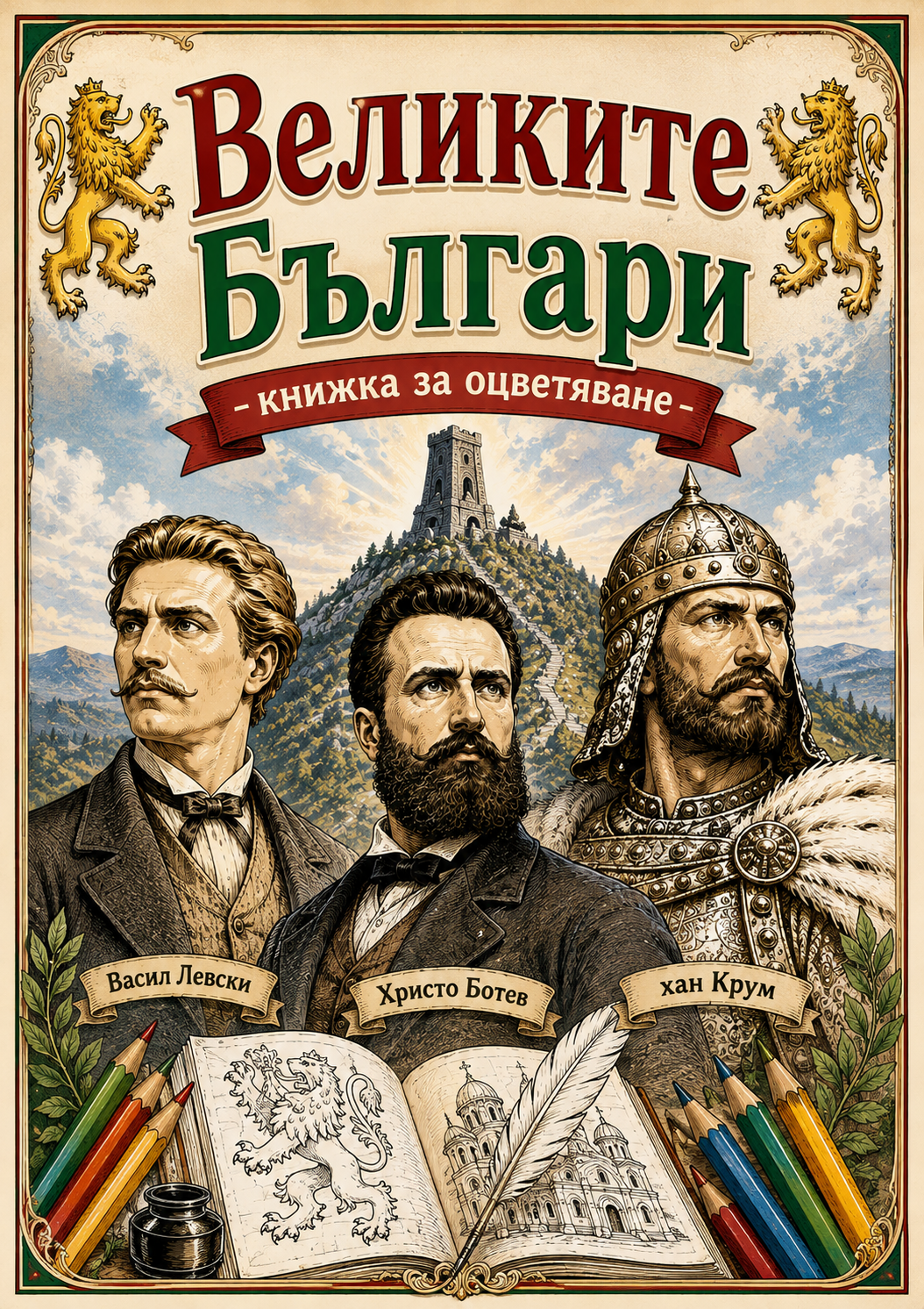 корица Книжка за оцветяване „Великите Българи“