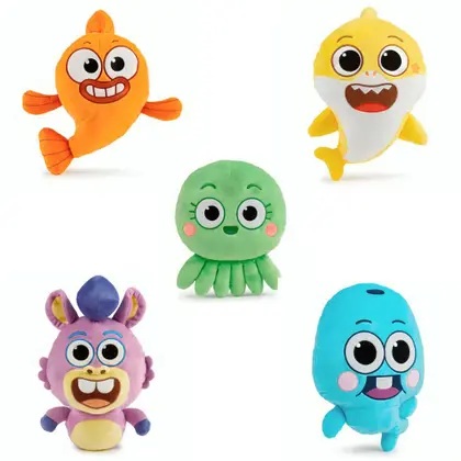Плюшени играчки Baby Shark, , 5 броя, 20 см